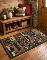 Runner Rug 2x4 Western Rugs Runner for Hallway Entryway,Brown