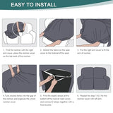 Ruaozz Recliner Sofa Covers Recliner Chair Covers Loveseat Recliner Slipcovers with Pockets Washable Furniture Protector with Elastic Bottom (2 Seater, Chocolate)