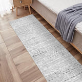 2'6"x8 Runner Rug Washable Moroccan: Non Slip Kitchen Long Floor Mat Gray