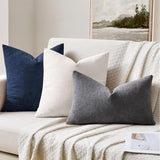 MIULEE Grey Chenille Couch Throw Pillow Covers, 20x20