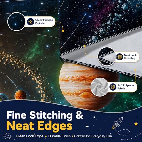 Outer Space Planet Tapestry, Universe Galaxy Solar System Earth Art Tapestries Wall Hanging for Men Kids Bedroom College Dorm Living Room Office Science Decor 40X30", Cool Hippie Poster Blanket