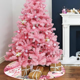 Pink Christmas Tree Skirt 48 Inch Pink Christmas Decorations Merry Christmas Santa Snowman Tree Skirt Mat Christmas Tree Decorations for Xmas Holiday Party Indoor Outdoor