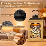 Candle Warmer Lamp Wood with Timer and Dimmer, Enclosed Farmhouse Candle Warmer Lantern for Jar Candles, Housewarming Home Decor Women Mom Gift (Handmade Wood)