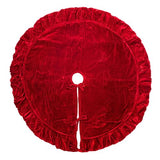 Vickerman 72" Plush Red Velvet Christmas Tree Skirt - Elegant Christmas Tree Skirt Large - Red Christmas Tree Skirt - Velvet Holiday Tree Skirt - Reliable and Durable