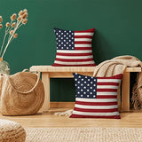 BETGINY 4th of July Pillow Covers 18x18 Set of 2, American Flag Patriotic Decorations Throw Pillow Covers Linen Farmhouse Independence Day Cushion Case for Couch Sofa Summer Home Outdoor Decor