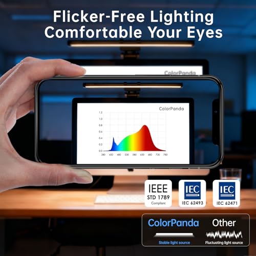 Monitor Light Bar 16.14‘’, Eye-Care USB Reading LED Task Lamp with Touch Control, No Screen Glare Dimmable Desk Lamp Computer Monitor Light Bar for Home Office Gaming