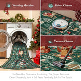 Christmas Rug 2x3 Small Entryway Kitchen Bathroom Rugs, Green