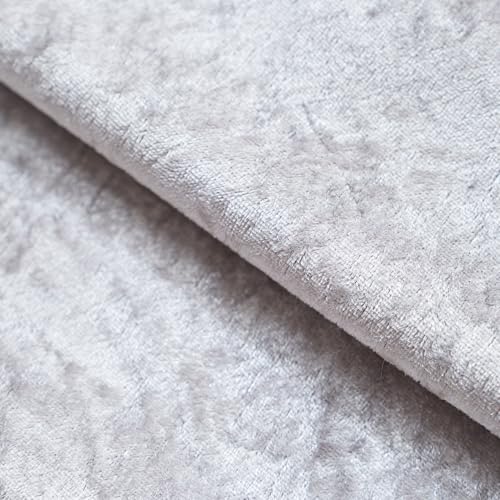 NiNi ALL Velvet Pillow Covers 18x18 Inch, Set of 2 Silver Throw Pillows Decorative Luxurious Cushion Cases for Sofa Bed Chair Couch Living Room Home