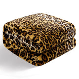 Bnuitland Leopard Print Fleece Flannel Throw Blanket, 300 GSM Double Sided Fuzzy Fluffy Throw for Bed Sofa Couch Travel, Super Soft Lightweight Cheetah Print Blanket for Adults/Baby/Pets, 50×40 inch