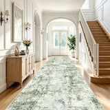 4x16 Runner Rug Non Slip Washable Wide Hallway Rugs Green