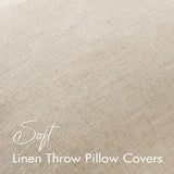 EMEMA Decorative Linen Throw Pillow Covers 22x22 Inch Natural Beige Boho Farmhouse Neutral Couch Throw Pillows for Bed Pack of 2 Accent Pillowcase Modern Sofa Cushion Livingroom Home