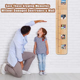 Garybank Solid Wood Growth Chart for Kids with Picture Frames, Height Measurement Ruler Milestone Markers, Foldable Kids Height Wall Chart, Christmas Keepsake Gift for Toddler Boy Girl Room Wall Decor