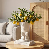 Relexome White Ceramic Bow Vase Unique Cute Decorative Bouquet Flower Vases 9.64 in Summer Home Decor Vase