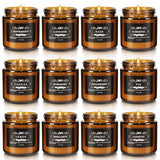 Scented Candle Set 12 Pack, Candle for Home Scented, Odor Eliminating, Stress Relief, Long Lasting Soy Wax Gift Set