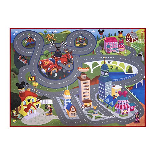 Gertmenian Disney Mickey Mouse Indoor Accent Rug - 3x5 Small, Non-Slip, Ideal for Children in Bedroom, Game Room, Classroom, Nursery, or Play Area - Mickey Mouse Play Mat, 32503