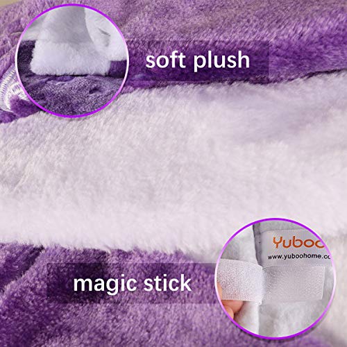 yuboo Purple Lavender Tree Skirt, 36" Faux Fur Christmas Tree Skirt with Embroidered Snowflakes for Purple Christmas Candy Violet Decorations Decor Ornament