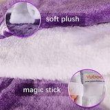 yuboo Purple Lavender Tree Skirt, 36" Faux Fur Christmas Tree Skirt with Embroidered Snowflakes for Purple Christmas Candy Violet Decorations Decor Ornament