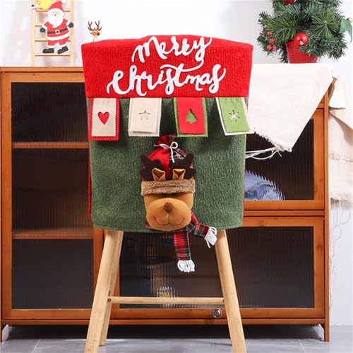Christmas Kitchen Chair Santa Hat Designs for Christmas Homes Decors Festival Coverings Dining Room Accessories