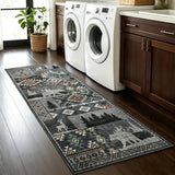 Runner Rug 2x5 Western Rugs Runner for Hallway Entryway,Gray