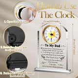 Landical to My Dad Clock Gifts from Daughter Son Acrylic Clock Gift for Father's Day Birthday Present for Dad Father Sign Plaque Meaningful Keepsake Present for Men Idea Home Desk Table Room Decor