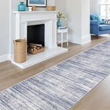 2x10 Runner Rug Non Slip,Washable Hallway Runner Rug,Blue