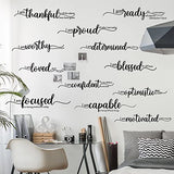 Epakh 2 Sheets Inspirational Wall Decals Motivational Wall Stickers Black Art Decor Positive Affirmation Quote Stickers Vinyl Positive Wallpaper for Living Room Bedroom Office Nursery Restaurants