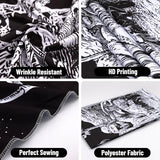 Black and White Goth Skull Tapestry for Bedroom, Gothic Skeleton Halloween Wall Tapestries Aesthetic, Horror Ghost Rider Night Sky Moon Dark Wall Hanging Decor for Living Room (51'' x 60'')