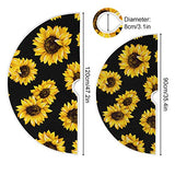Moudou Sunflower Tree Skirt Xmas Tree Skirts Mat for Holiday Party Indoor Outdoor Home Office Decoration, 36 Inch
