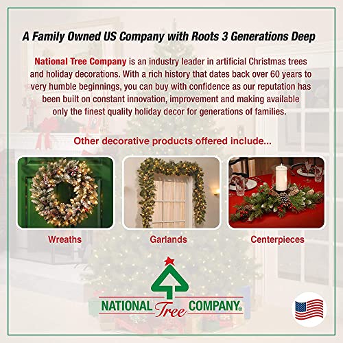 National Tree Company 6.5 ft Unlit North Valley Spruce Slim Artificial Christmas Tree, 832 Tips, Includes Stand, Green
