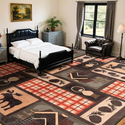 9x12 Washable Area Rugs for Living Room and Bedroom(9x12,Deer)