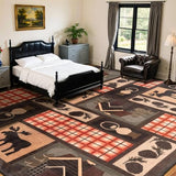 9x12 Washable Area Rugs for Living Room and Bedroom(9x12,Deer)