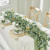 Serwalin Artificial Greenery Stems, Faux Eucalyptus Stems Bulk with Fake Leaves, Mixed Greenery for Centerpieces and Vase, Artificial Eucalyptus Plants for DIY Flower Wedding Home Decor