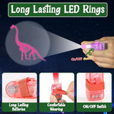 36Pcs Dinosaur LED Finger Lights Dinosaur Party Favors Glow in the Dark Light Up Finger Lights Dino Skeleton Themed Toys Bulk for Kids Birthday Party Goodie Bag Stuffer Birthday Gift Classroom Prize