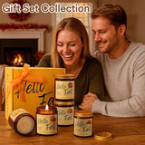 Fall Candles, Fall Decorations for Home - Fall Gifts for Women, Natural Soy Wax Scented Candles Set(4pcs)
