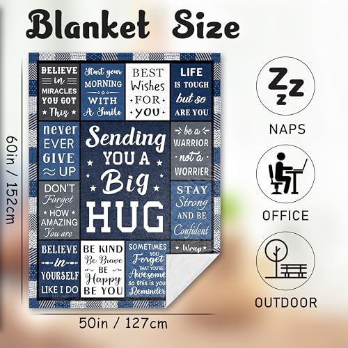 Get Well Gifts for Men After Surgery Blanket 60’’X50’’, Sympathy/Thinking of You/Inspirational/Encouragement/Feel Better/Surgery Recovery Gift for Men, Anniversary Birthday Retirement Present