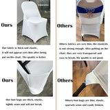 40PCS Stretch Spandex Folding Waterproof Chair Covers,Universal Fitted Chair Cover Protector for Wedding Party Banquet Holidays Celebration Decoration(40, White New)