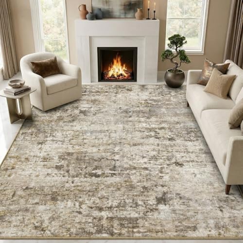 10x12 Area Rugs Washable Modern Abstract Living Room Bedroom Rug