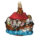 Old World Christmas Spiritual Gifts Glass Blown Ornaments for Christmas Tree Noah's Ark 4.25 Inches
