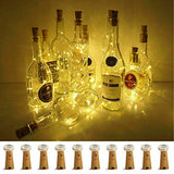Wine Bottle Lights with Cork, LoveNite 10 Pack Battery Operated Bright LED Fairy Mini String Lights for Liquor Bottles DIY, Birthday Party, Christmas, Wedding - Indoor Decorative Lighting (Warm White)