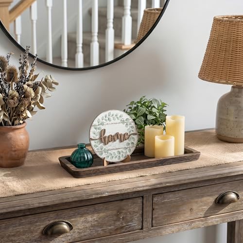 Romadedi Wooden Decorative Tray Candle Holder