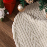 Christmas Tree Skirts 36inch White Faux Fur Xmas Tree Skirt for Christmas Decoration New Year Party Holiday Decorations