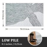 Grey Rug for Living Room, 5×7 Modern Abstract Area Rug, Geometric Contemporary Wave Striped Rugs for Playroom Nursery, Washable Nonslip Large Rug for Bedroom Dining Room