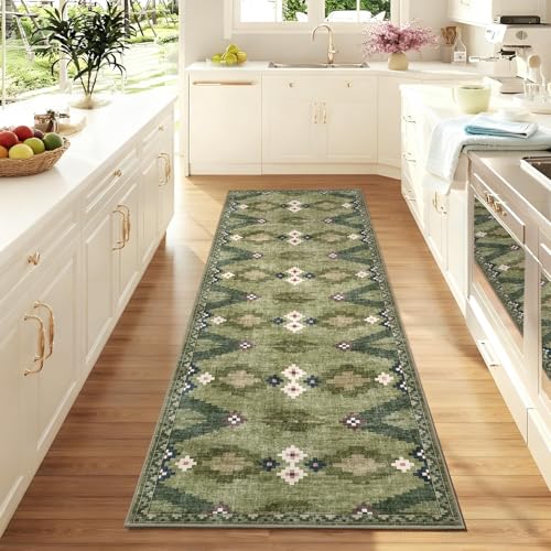 GarveeHome Washable Runner Rug 2x10 Modern Geometric Hallway Runner Rugs