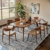 Blue Area Rugs 5x7 Washable Rug for Living Room Bedroom