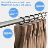 Curtain Rings with Eyelets, 48 Pack Metal Drapery Rings for Pinch Pleat Curtains Panels, Drape Rings Fits Up to 1.2 in Curtains Rod, 1.5 Inch I D Black