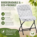 20 Pcs Disposable Chair Covers for Party: Maximum Size 55"X31.5" Biodegradable Disposable Chair Covers for Folding Chairs Reusable As Pillow Covers Or Dust Covers for Home Appliances (20)