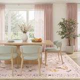 Soalmost Dog 9x12 Pink Area Rugs for Baby Girl Nursery, Washable Soft Rug