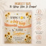 WRAPIX Get Well Gifts for Women - Soft Fleece Throw Blanket 50x60 in - Thinking of You Surgery Recovery Cancer Sunflower Sympathy Feel Better Birthday Inspirational Gifts for Women Mom Grandma Sister
