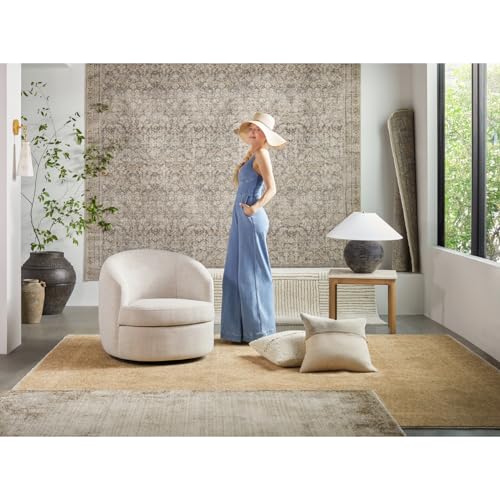 Livabliss x Galey Alix Karling Modern Throw Pillow, 13" L x 20" W, Taupe