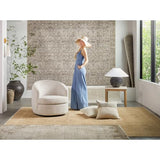 Livabliss x Galey Alix Karling Modern Throw Pillow, 13" L x 20" W, Taupe